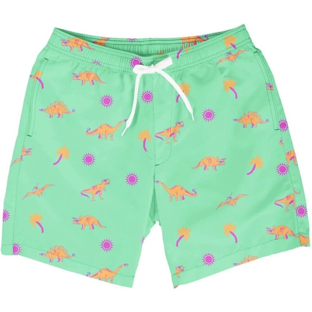 TIPSY ELVES DINO DESERT SWIM TRUNKS  Men's‎ Size Large  GREEN  NEW WITH TAGS
